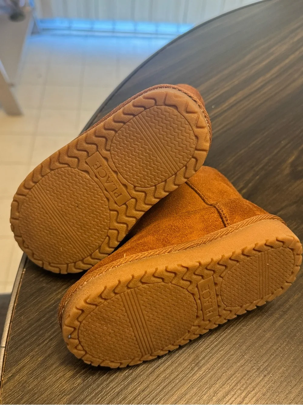 Cozy Toddler Faux Suede Winter Boots - Chestnut Brown
